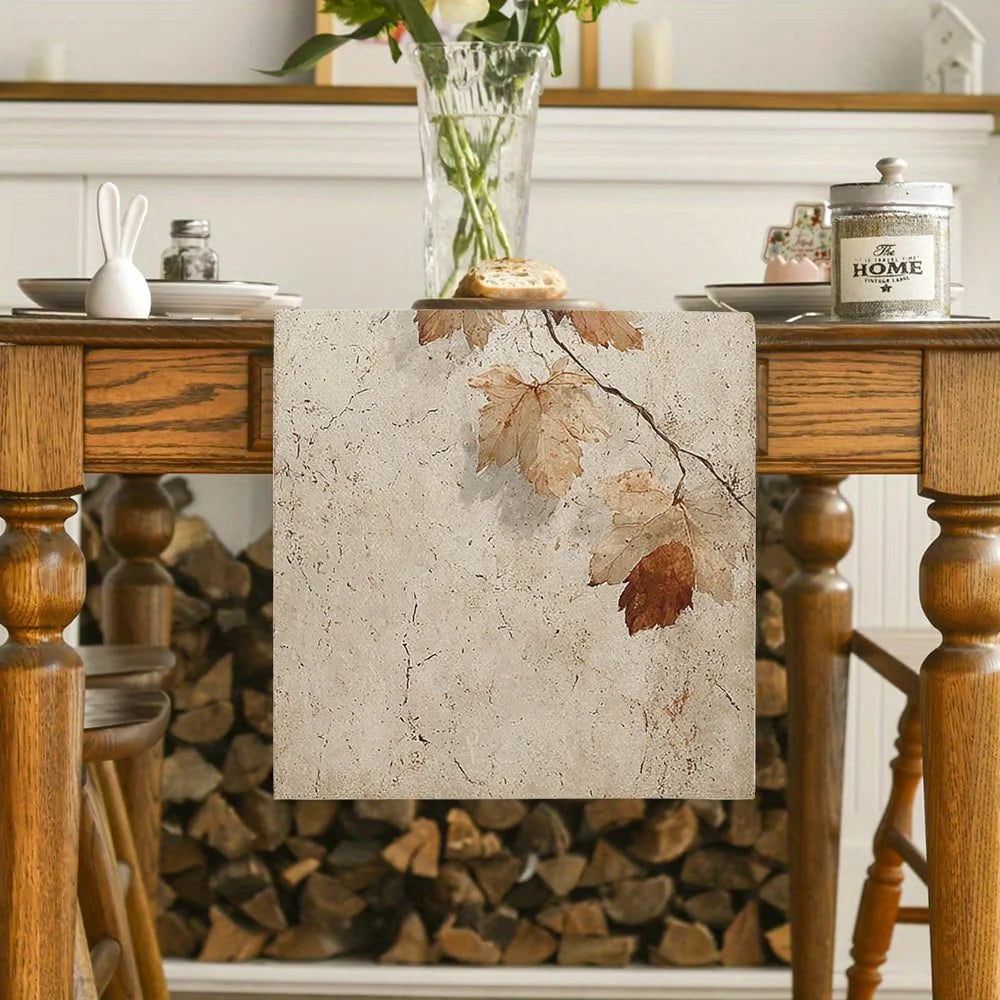 Autumn Maple Leaf Table Runner – Vintage Fall Décor | 3 Sizes Table Runner PLUSH