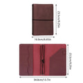 A5 Vintage PU Leather Notebook Cover – Refillable Organizer Notebook Cover PLUSH Red