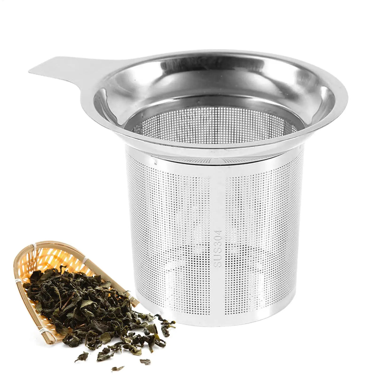 Stainless Steel Tea Strainer Basket – Reusable Mesh Infuser Tea Strainer Infuser PLUSH