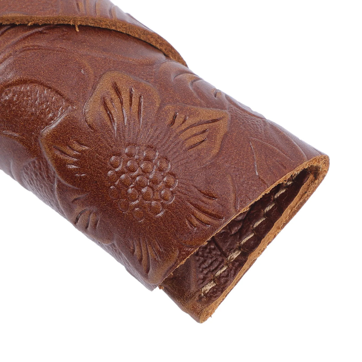 Leather Pen Sleeve for Notebook – Snap Button Pen Holder Leather Pen Sleeve PLUSH