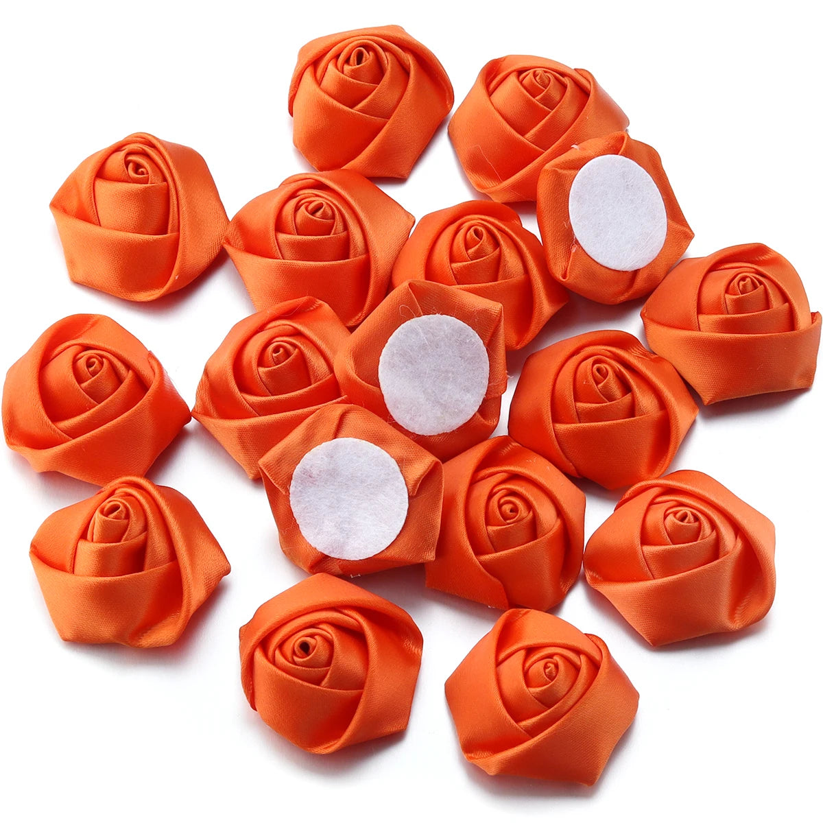 20pcs Mini Ribbon Rose Rosettes for DIY Hair Accessories & Crafts