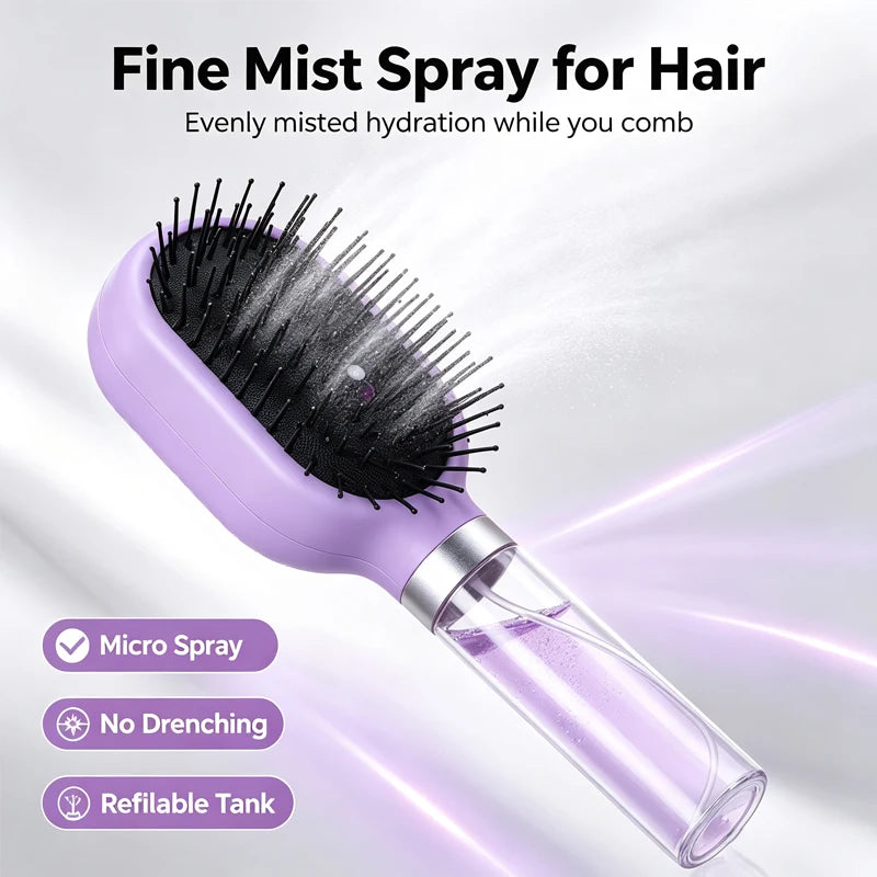 2-in-1 Spray Air Cushion Hair Brush & Massage Comb Set Hair Brush Set PLUSH