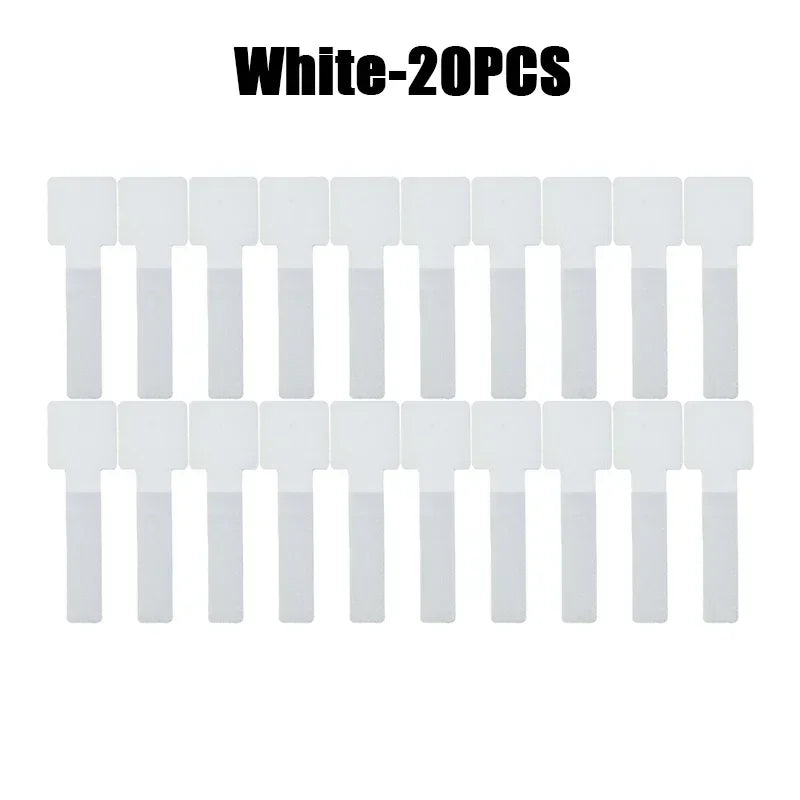 Reusable Hook & Loop Cable Ties | Self-Adhesive Wire Organizer Cable Ties Organizer PLUSH White-20PCS