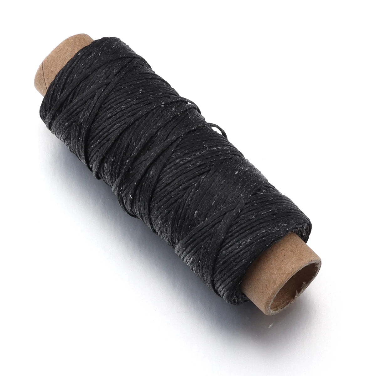 50 Yards Flat Waxed Thread 1mm | Leather & Bookbinding Cord Waxed Sewing Thread PLUSH Black
