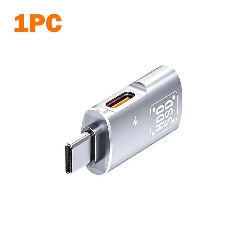 Type-C OTG Adapter 2-in-1 USB 2.0 Data Sync & Charging USB-C OTG Adapter PLUSH 1PC Silver