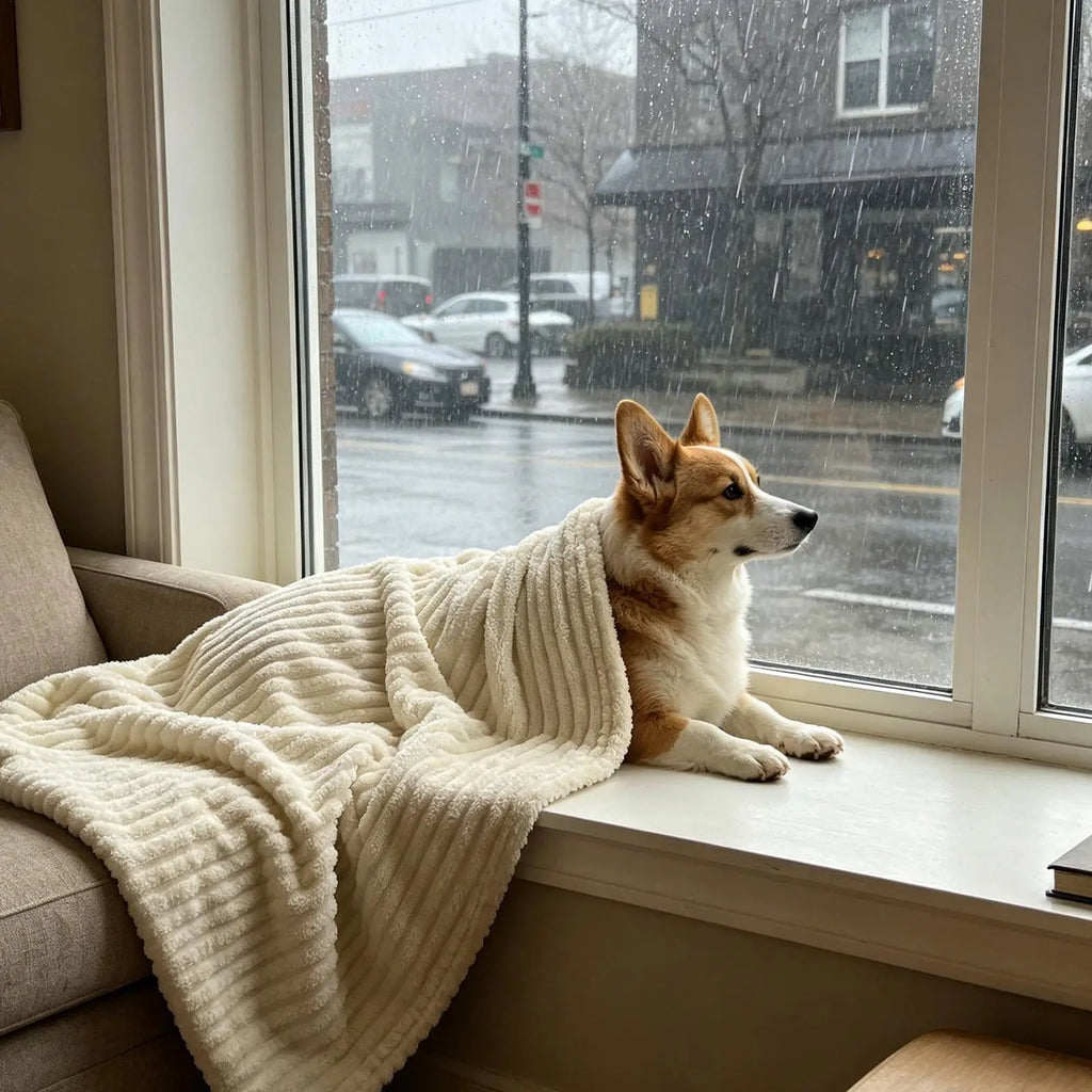 Dog & Cat Calming Blanket – Soft Flannel Pet Throw Pet Calming Blanket PLUSH