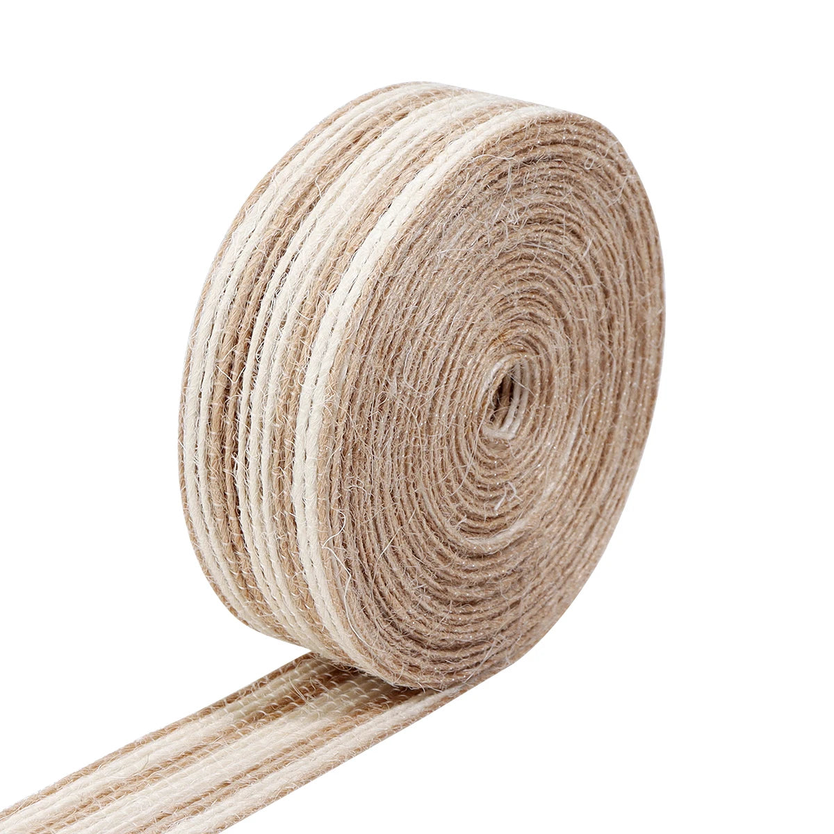 Natural Jute Burlap Ribbon White Edge Twine – 1–10m Cord Burlap Craft Ribbon PLUSH 2cm 5meters Brown