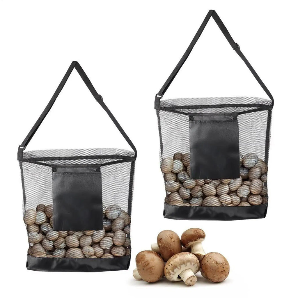 Foldable Mushroom Foraging Mesh Bag – Large Capacity Harvest Net Foraging Harvest Bag PLUSH
