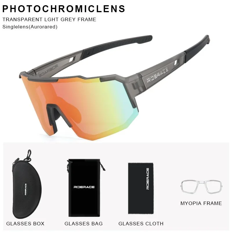 Photochromic Cycling Sunglasses UV400 – Unisex Bike Goggles Cycling Sunglasses PLUSH Photochromic Grey
