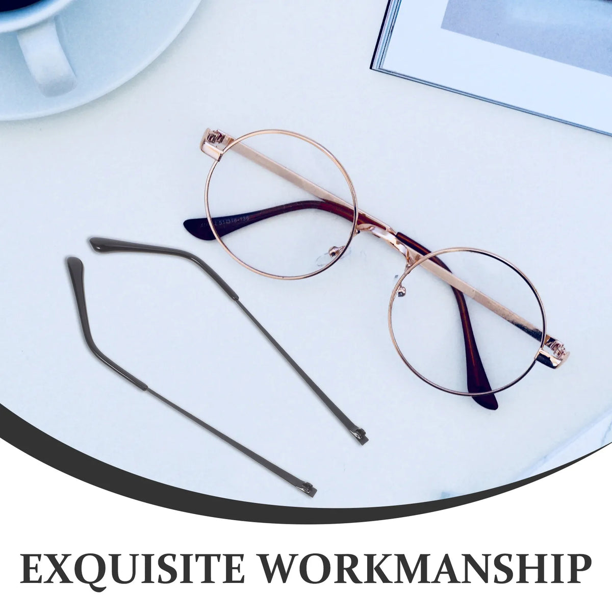 Metal Eyeglass Replacement Temple Arms – Universal Fit 1 Pair Eyeglass Temple Arms PLUSH
