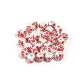 Jingdezhen Ceramic Red Floral Spacer Beads 6–12mm | DIY Jewelry Ceramic Spacer Beads PLUSH 6mm x 30pcs