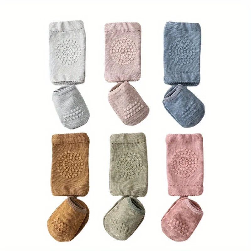 Baby Anti-Slip Floor Socks & Knee Pads Set – 2pcs Toddler Baby Floor Socks PLUSH