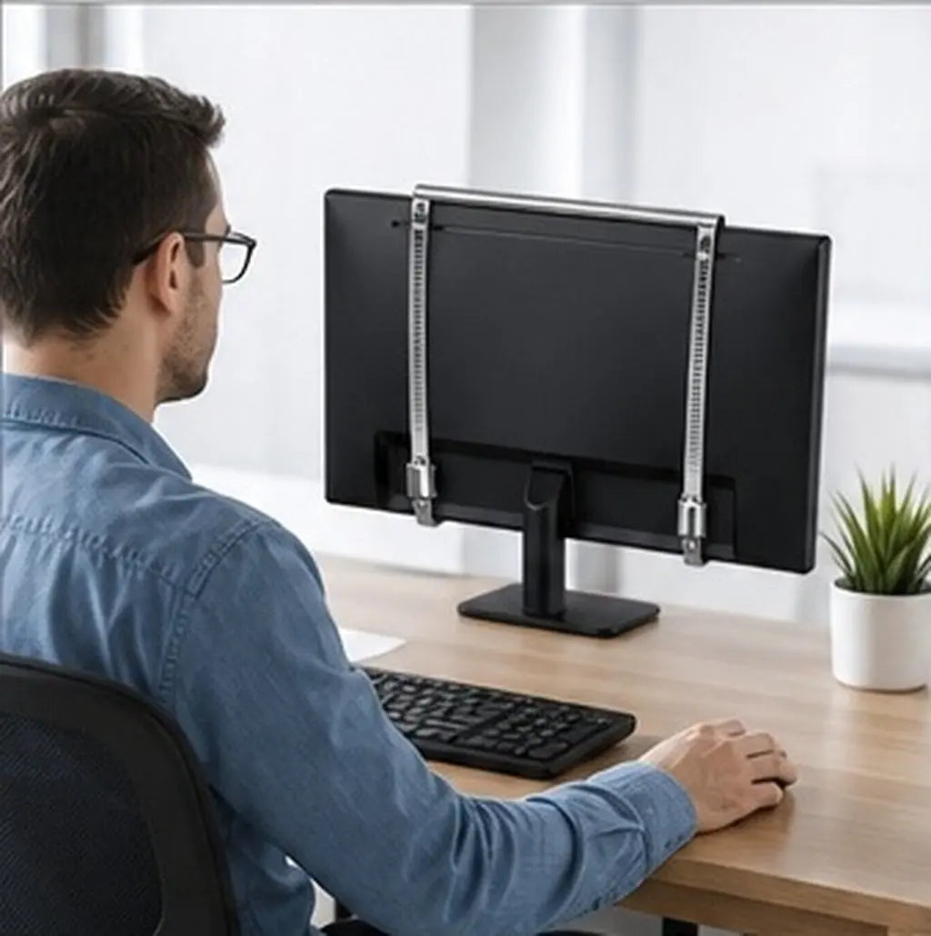 Heavy Duty Dual Monitor Bracket – Adjustable Desk & Wall Mount Arm Monitor Mount Bracket PLUSH