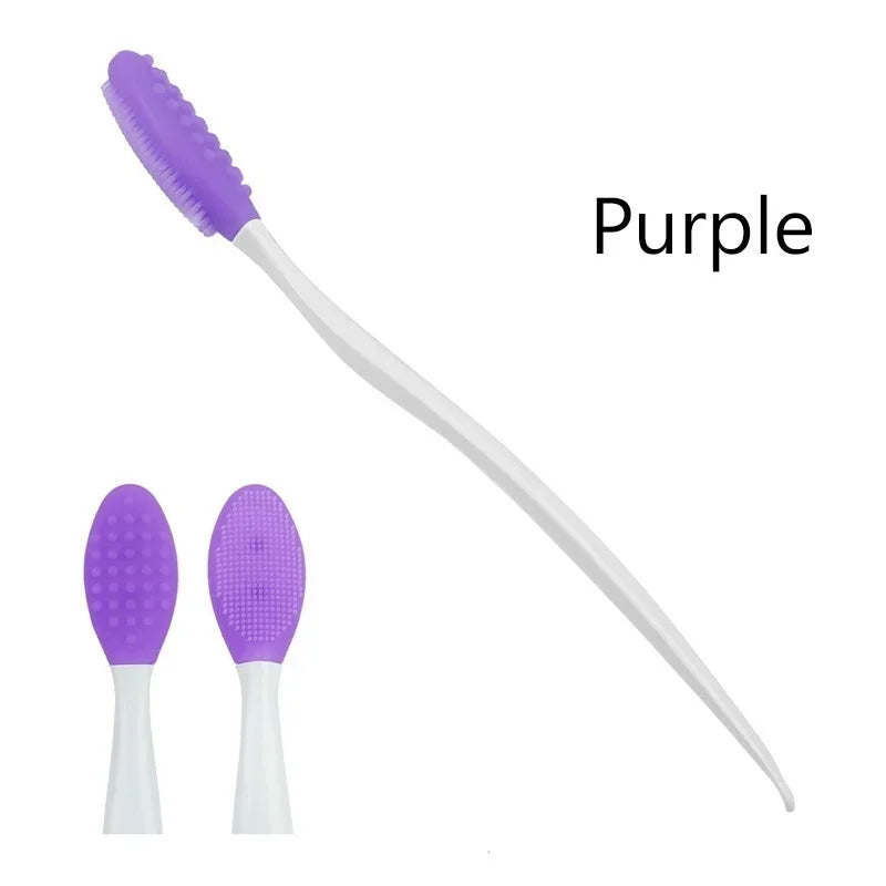 Silicone Face Wash Brush – Exfoliating Pore Cleansing Tool Facial Cleansing Brush PLUSH Purple 1pc
