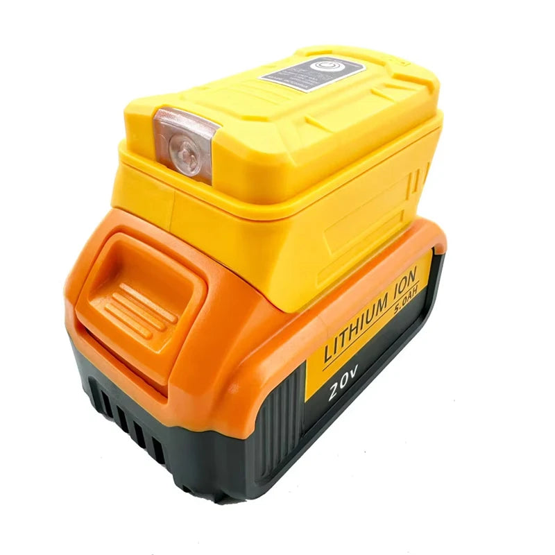 Makita DeWalt 18V Battery USB Adapter with LED Flashlight Battery USB Adapter PLUSH