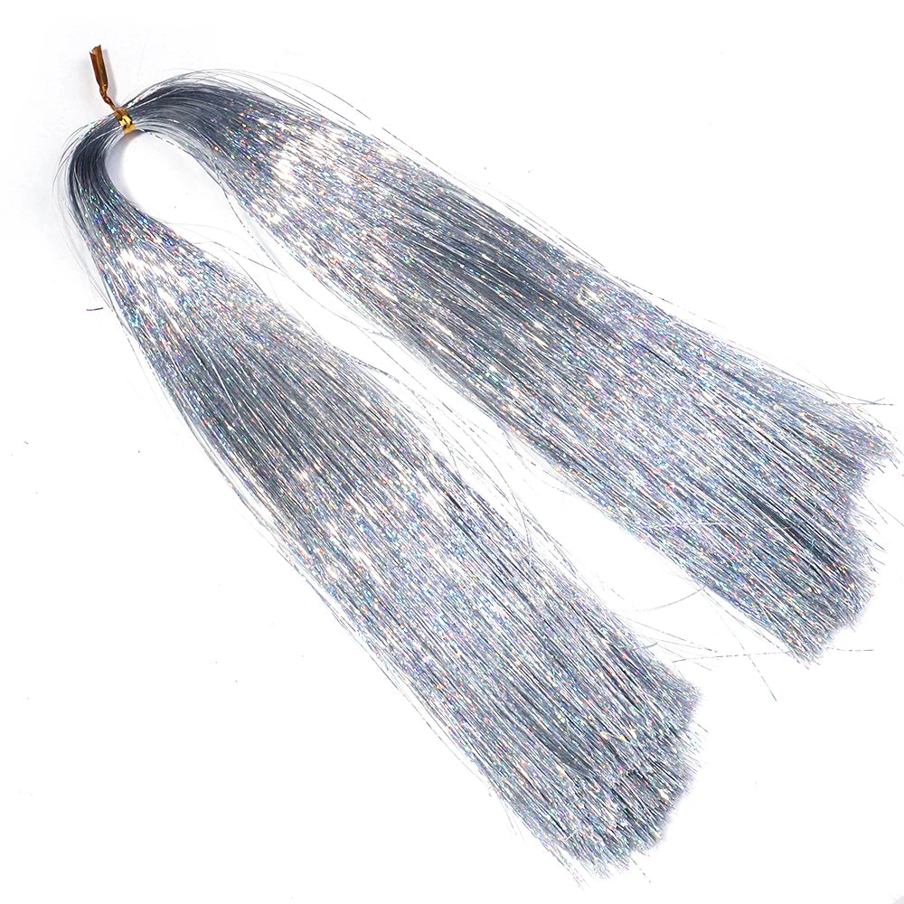 Iridescent Tinsel Icicle Garland 3000pcs – Christmas Decoration Christmas Tree Garland PLUSH Silver