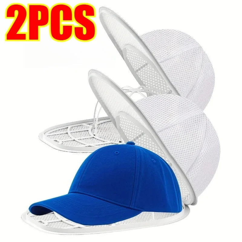 Hat Washing Bag – Anti-Deformation Laundry Protector Hat Laundry Bag PLUSH 2Pcs Whit