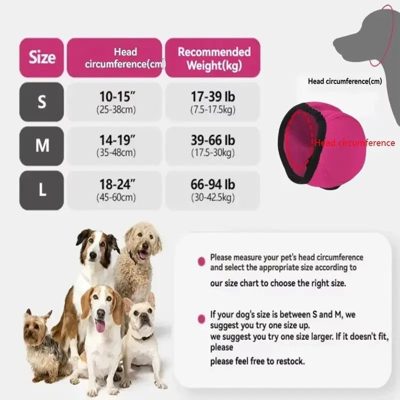 Dog Calming Ear Covers – Noise Reduction Pet Earmuffs S/M/L Dog Ear Covers PLUSH