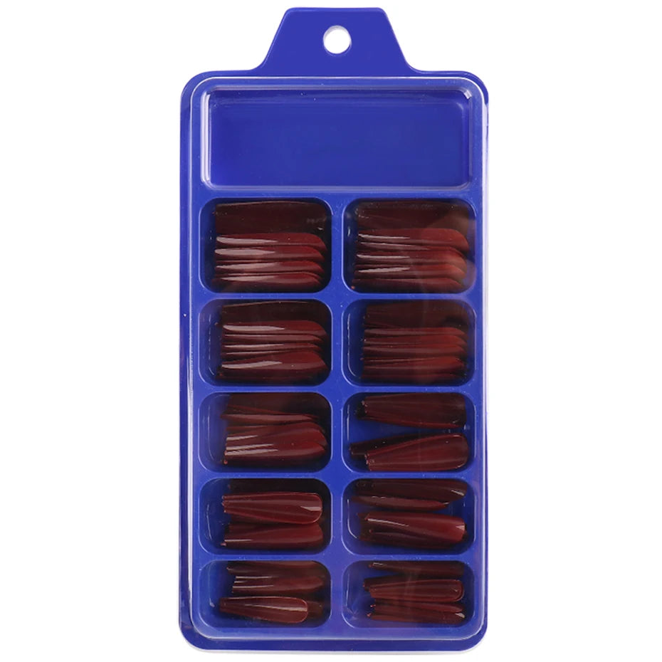 100pcs Coffin Press On Nails – Acrylic Nail Extension Kit