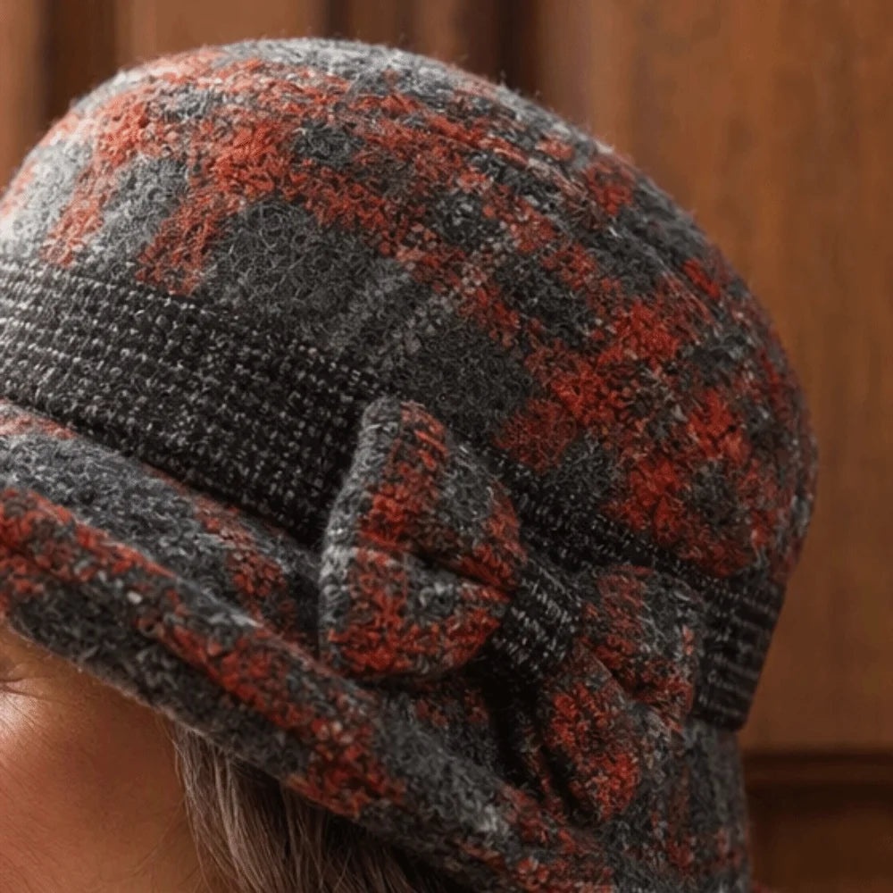 Women's Woolen Bow Bucket Hat – Warm Foldable Cloche Hat Women's Bucket Hat PLUSH