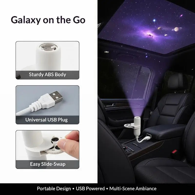 USB LED Galaxy Star Projector – 360° Flexible, Planet Patterns LED Galaxy Projector PLUSH