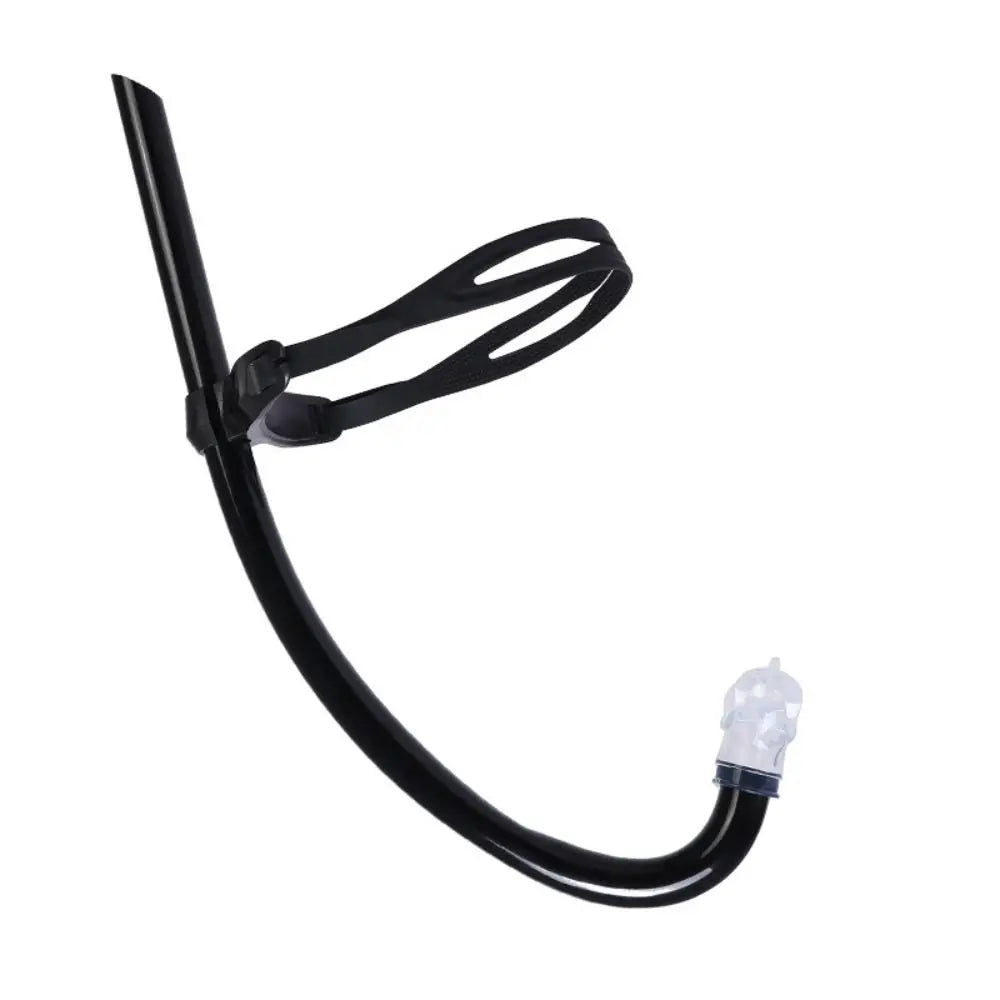 Silicone Front Swimmer Snorkel – Adjustable Swim Training Swim Training Snorkel PLUSH black