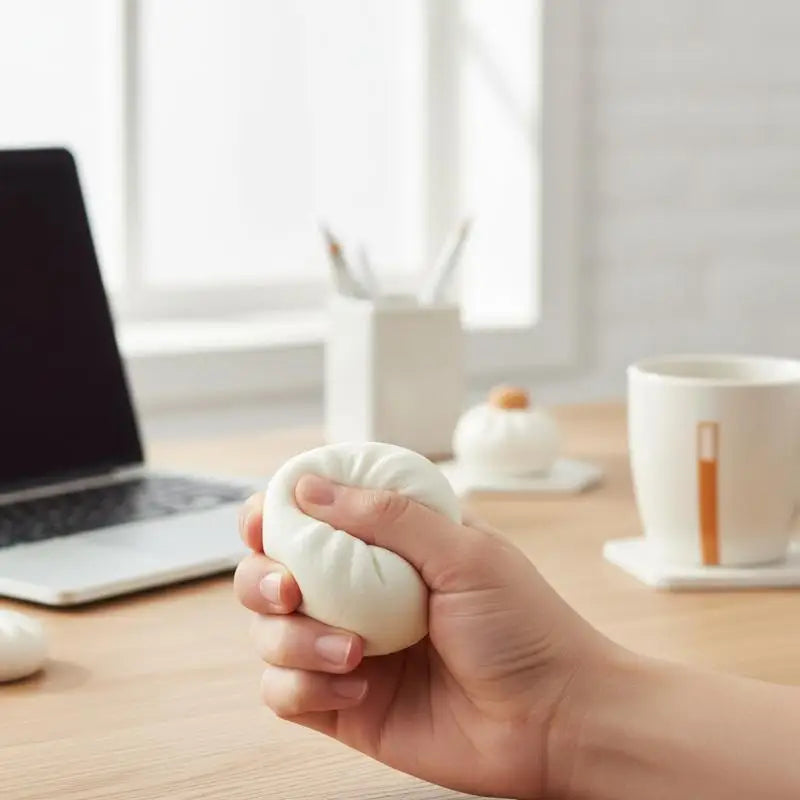Steamed Bun Squishy Fidget Toy – Soft Squeeze Ball for Kids Squishy Fidget Toy PLUSH