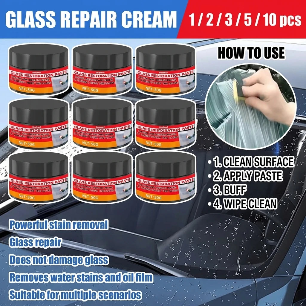 Glass Repair & Polish Paste – Car, Mirror & Window Surfaces Glass Polish Paste PLUSH