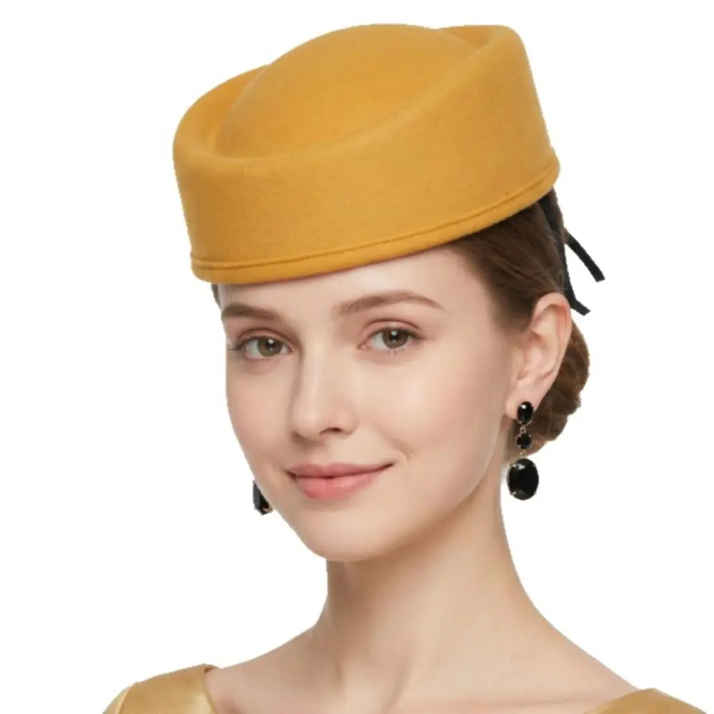 Vintage Stewardess Topper Hat – Retro Formal Cap for Women Costume Topper Hat PLUSH