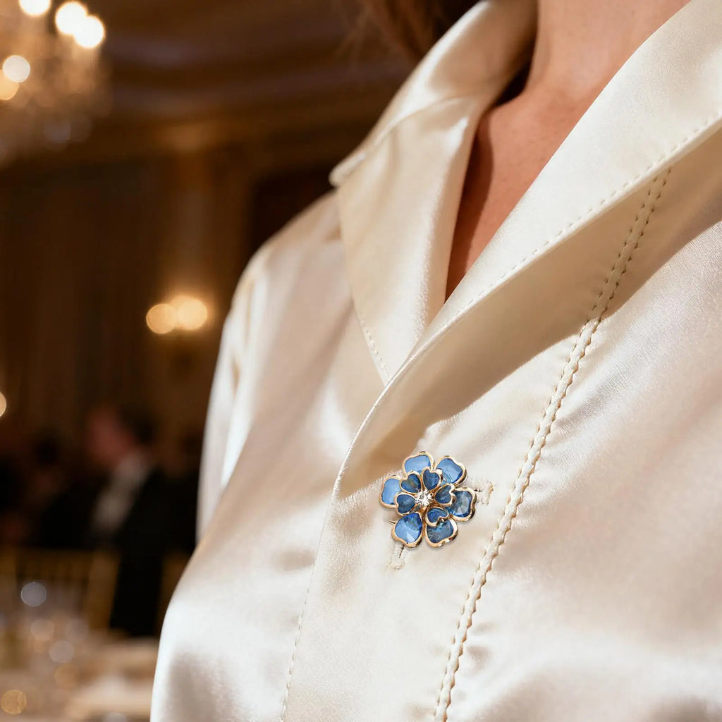 Camellia Flower Button Covers – Rhinestone Cufflinks Women Button Cover Cufflinks PLUSH