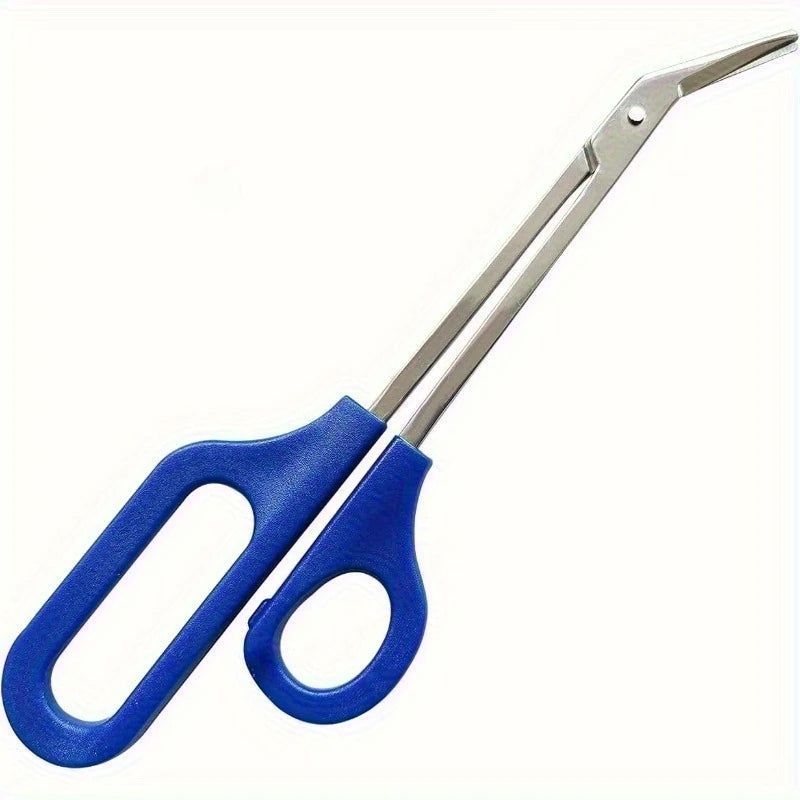 Ouriner Long Handle Toenail Scissors – Stainless Steel Trimmer Nail Trimmer Scissors PLUSH Blue