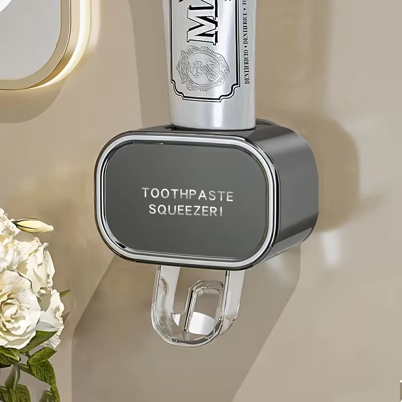 Wall-Mounted Toothpaste Dispenser – No Drilling Required Toothpaste Dispenser PLUSH Light Grey