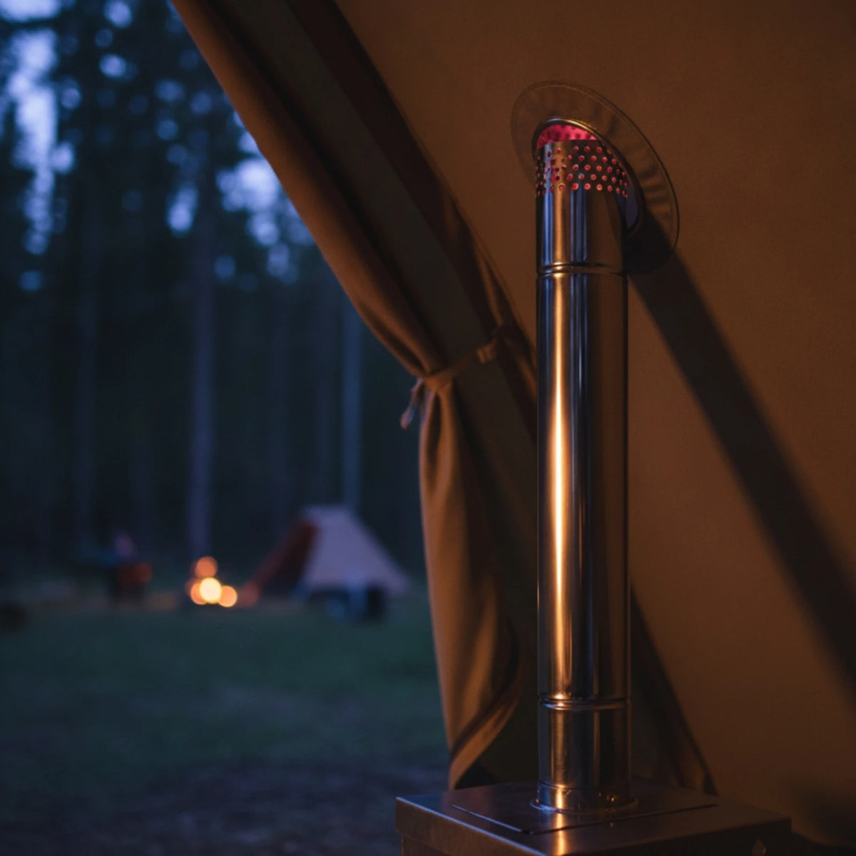 Stainless Steel Straight Chimney Pipe for Camping Heaters Camping Chimney Pipe PLUSH