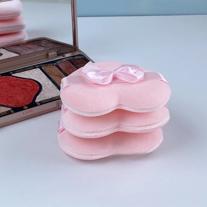Heart Shaped Velvet Cosmetic Puff – Soft Foundation Sponge Cosmetic Puff Sponge PLUSH
