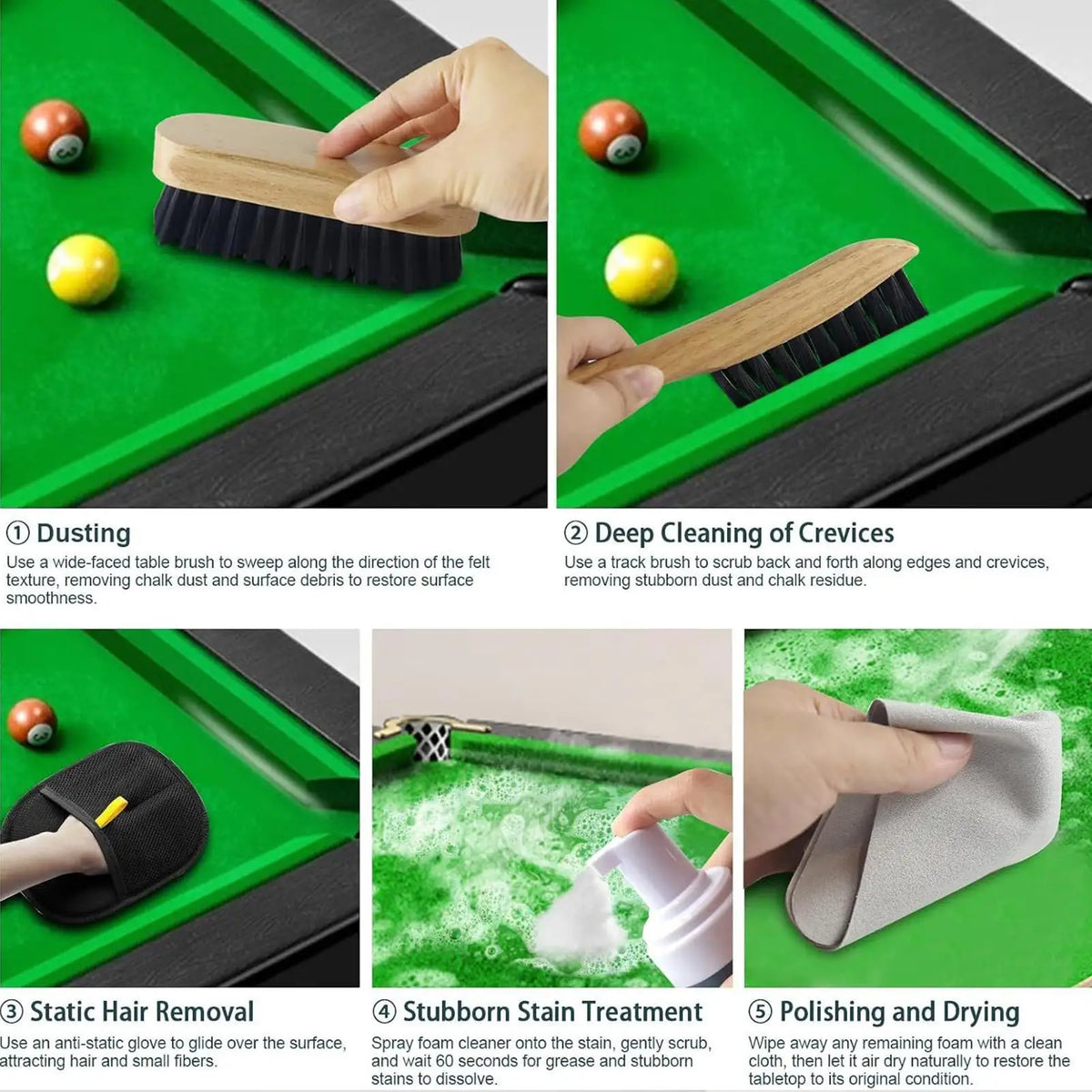 100ml Billiard Ball Cleaning Spray & Towel – Restore Shine Billiard Cleaning Kit PLUSH