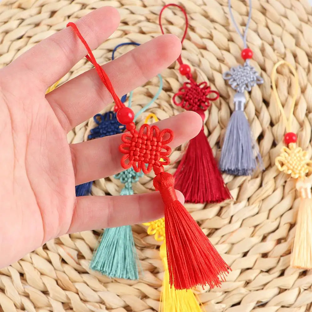 Mini Chinese Knot Silk Tassel Pendant – DIY Craft & Decor Decorative Tassel Pendant PLUSH