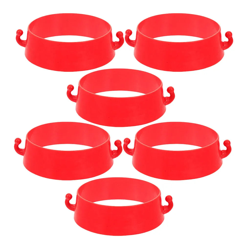 6pcs Plastic Traffic Cone Chain Connector Rings – Hook Design Traffic Cone Connectors PLUSH
