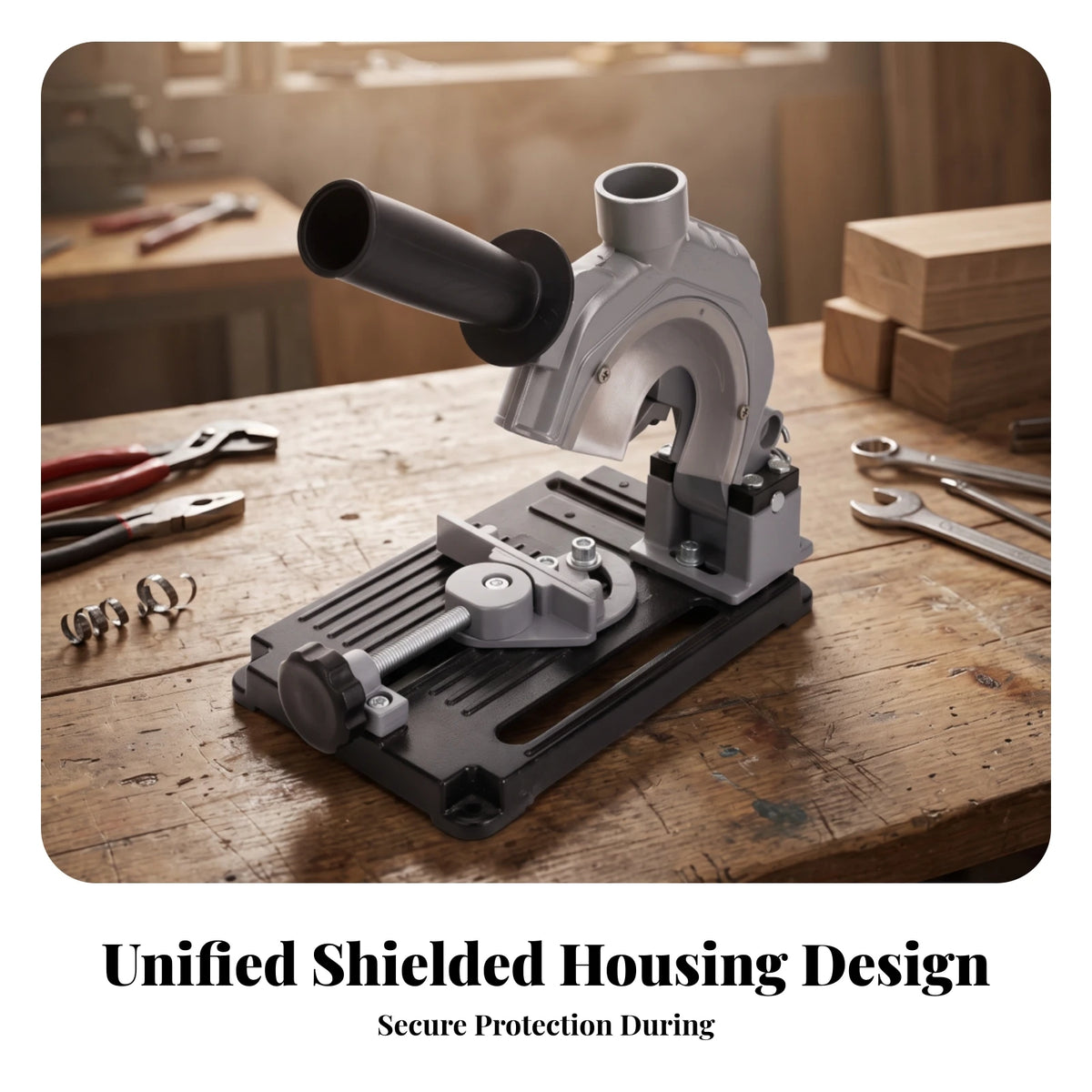 Angle Grinder Stand with Sliding Rail & Cast Iron Base Grinder Stand PLUSH