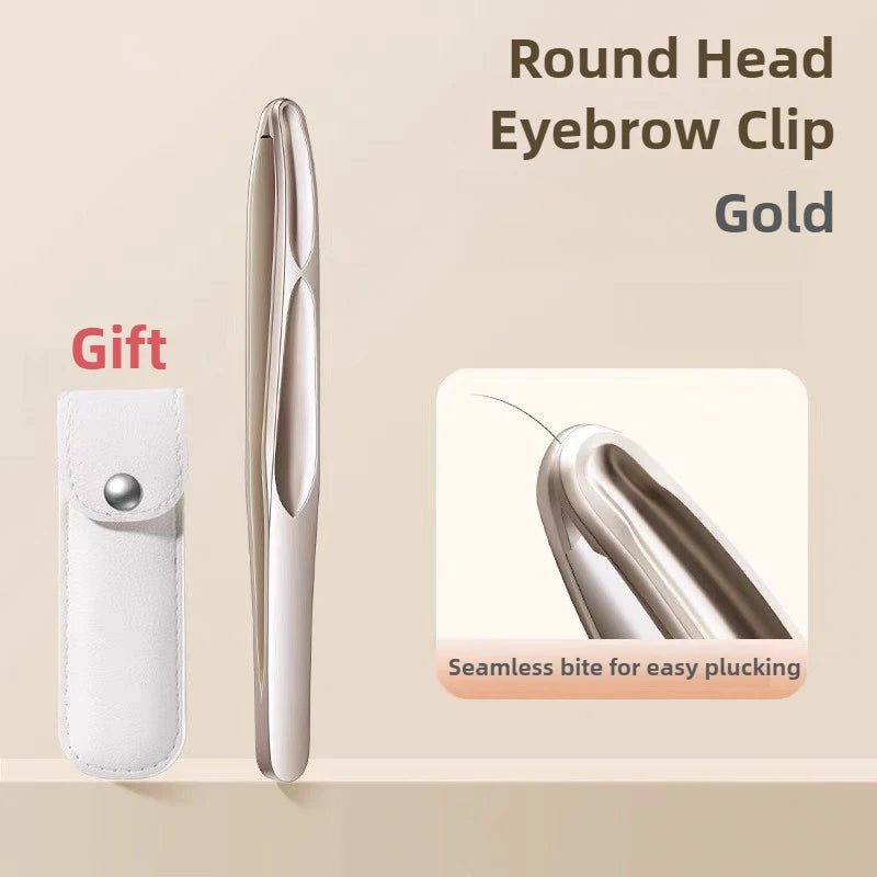 Stainless Steel Precision Tweezers for Eyebrows & Beard | Ouriner Precision Tweezers PLUSH Gold