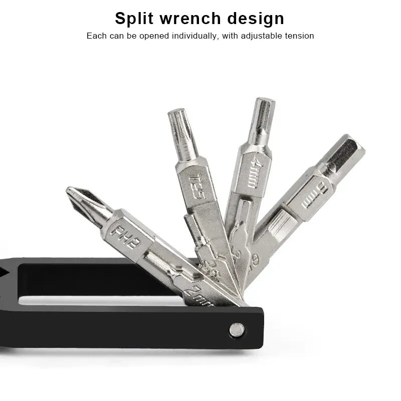 RIDERACE Foldable Bike Multi-Tool Kit – Chain Cutter & Spoke Wrench Bike Repair Tool Kit PLUSH