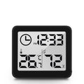 Digital Thermometer Hygrometer LCD Screen Temp Humidity Monitor Thermometer Hygrometer PLUSH Black
