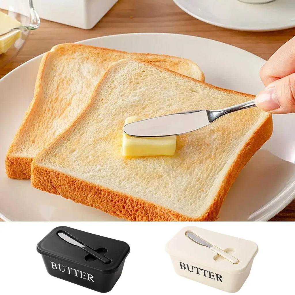 Butter Dish with Lid & Built-In Cutter | Butter Keeper Box Butter Dish PLUSH