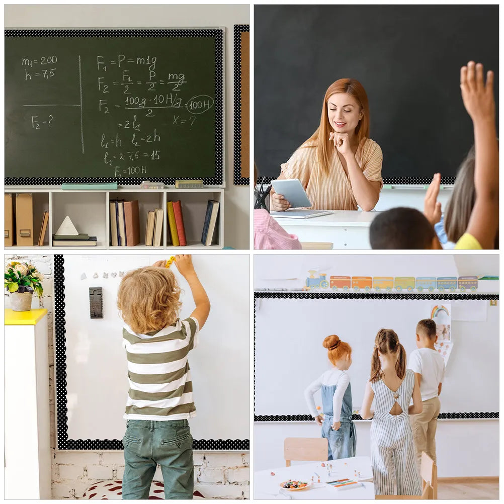 12pcs Magnetic Bulletin Board Border PVC Decorative Trim Bulletin Board Border PLUSH