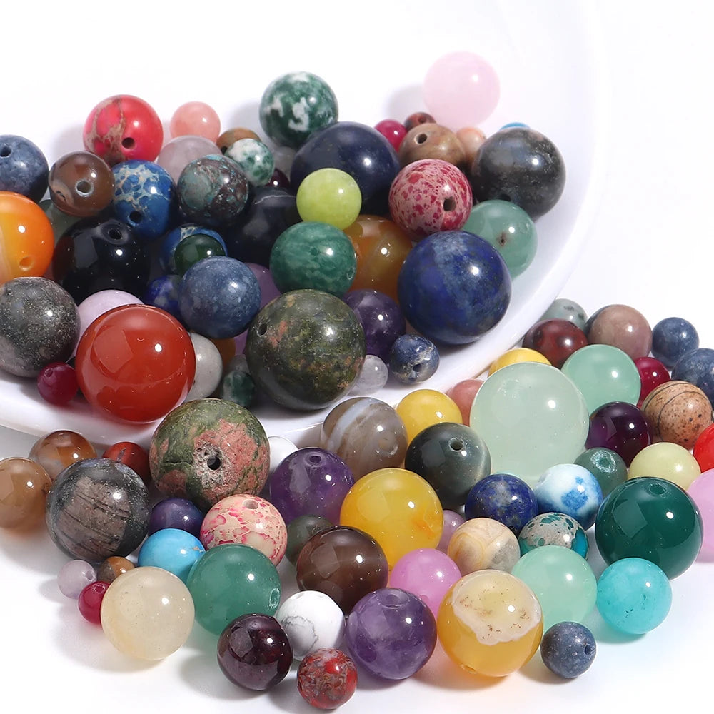 Colorful Mixed Crystal Glass Round Spacer Beads – DIY Jewelry Glass Spacer Beads PLUSH
