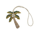 Resin Coconut Tree Keychain Crystal Rhinestone Bag Charm Gift Keychain Bag Charm PLUSH Green 6 cm