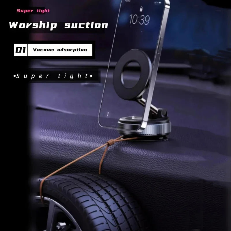 K007 Magnetic Phone Holder – 360° Foldable Vacuum Mount for Car Car Phone Mount PLUSH