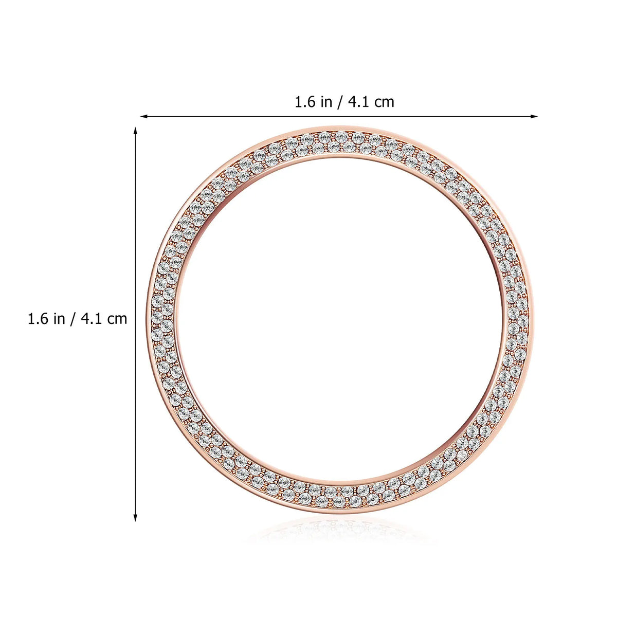 Rhinestone Watch Bezel Ring Cover – Double Row Bling Bumper Smartwatch Bezel Cover PLUSH
