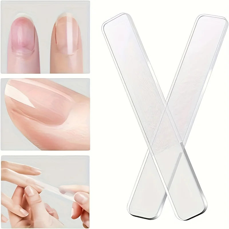 Crystal Glass Nano Nail File & Shine Buffer Polisher Nano Glass Nail File PLUSH