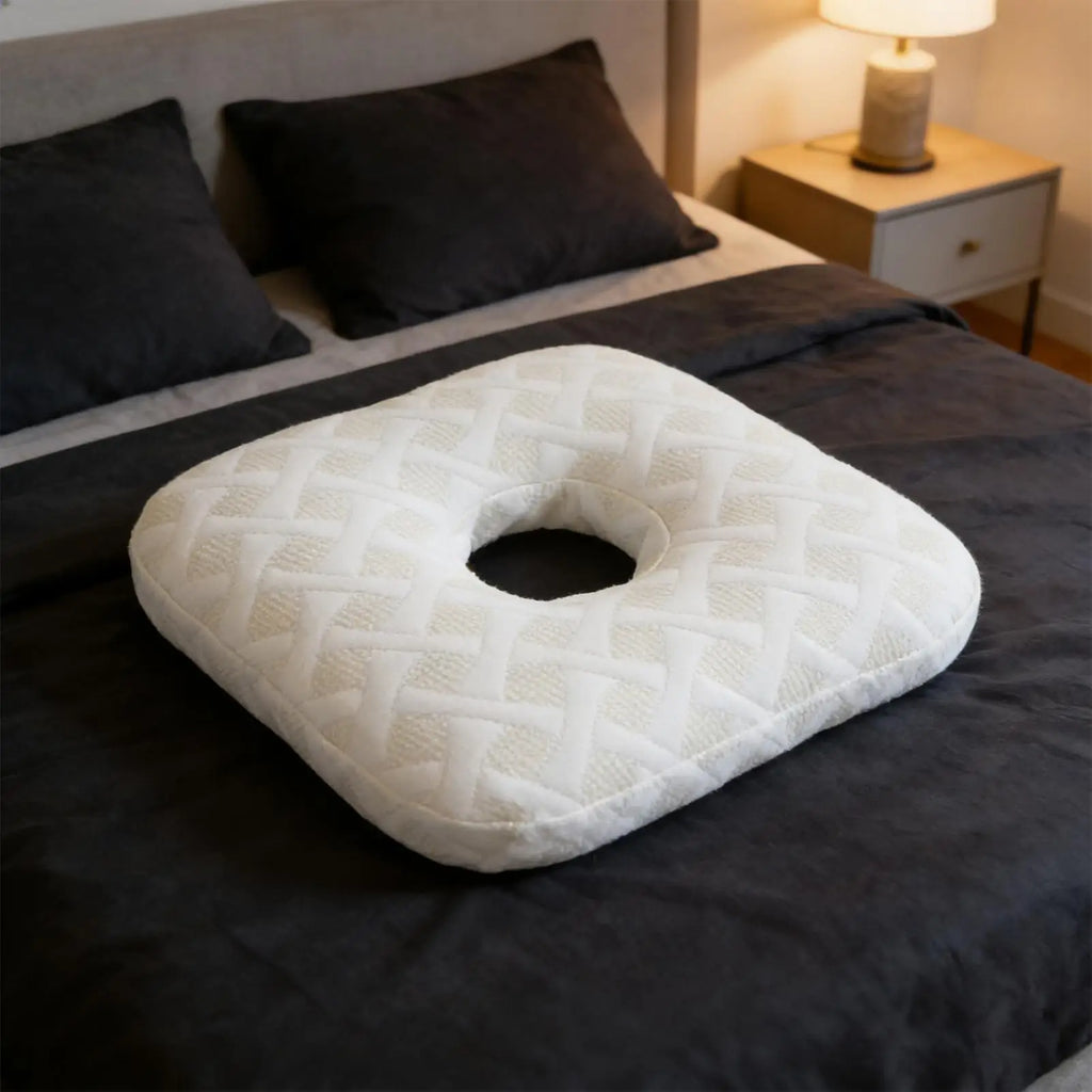 Memory Foam Ear Hole Pillow for Side Sleepers – Portable Memory Foam Pillow PLUSH