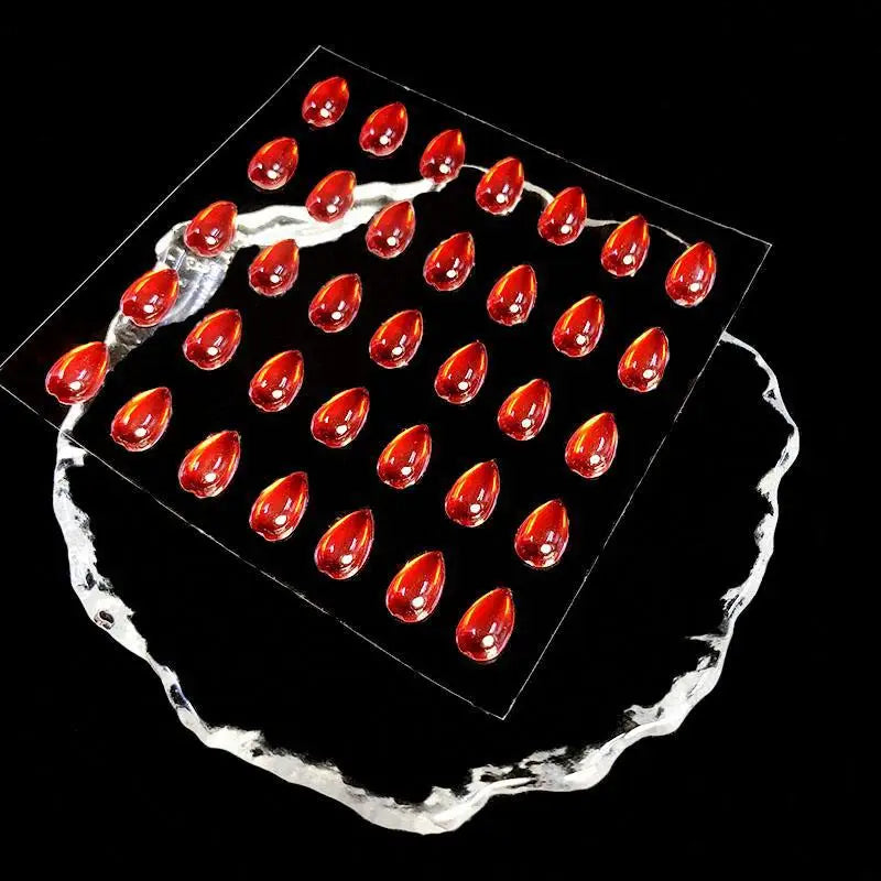 Crystal Rhinestone Face Tattoo Stickers – Eye Gems & Decor Face Gem Sticker PLUSH NO.16-drop
